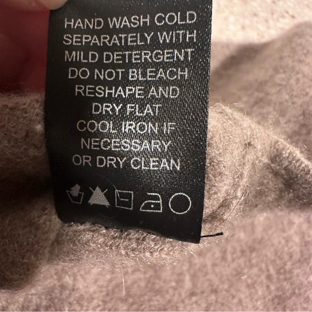 Lusso 100% cashmere Boatneck Sweater in Medium Brown XXL Round Hem Mid Sleeves - Picture 13 of 16